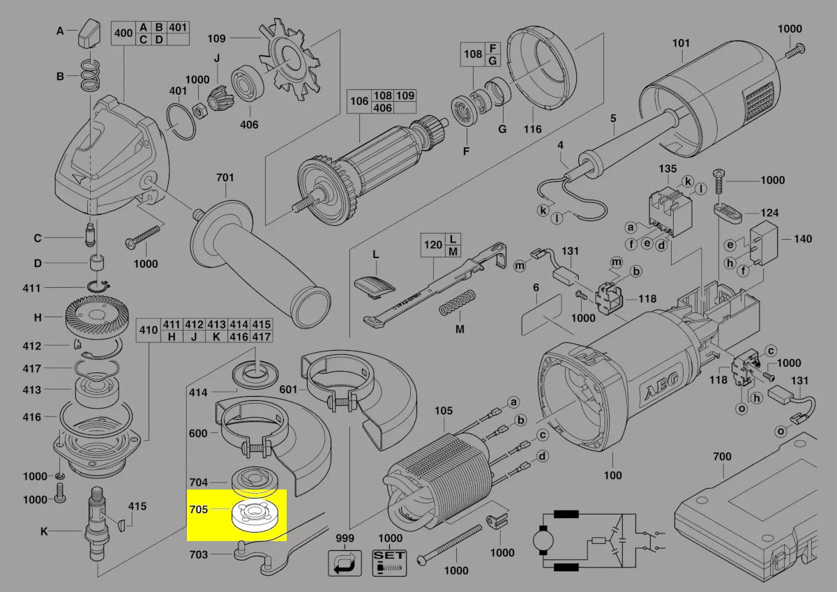 Écrou M14 réf. 4931393251 AEG